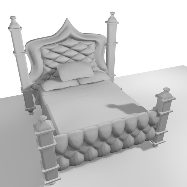 3ds double bed - DOUBLE BED 8 by Carrara1